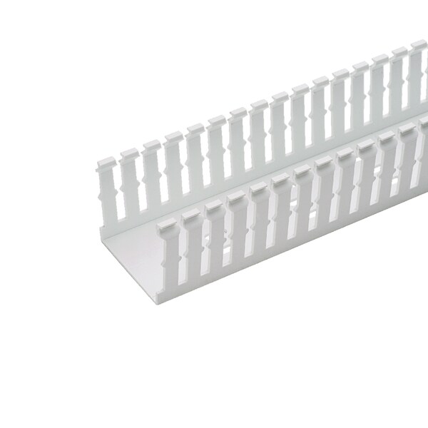 Panduit Base Wiring Duct, Type F, Narrow, Adhesive, White, 3" x 4" x 1' (6-Pack) F3X4WH6-A - main